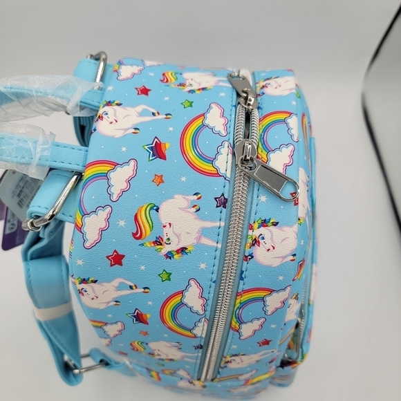 Lisa Frank Loungefly Unicorn & Rainbow Mini Backpack NWT #1810 1943-1946 - Picture 7 of 15
